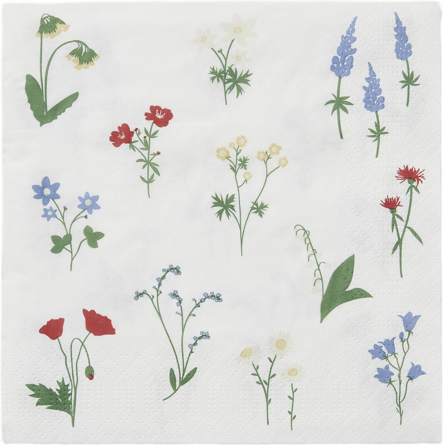 Pappersservetter SOMMARÄNG 33x33 cm, från Åhléns Home, i färgen Multi.