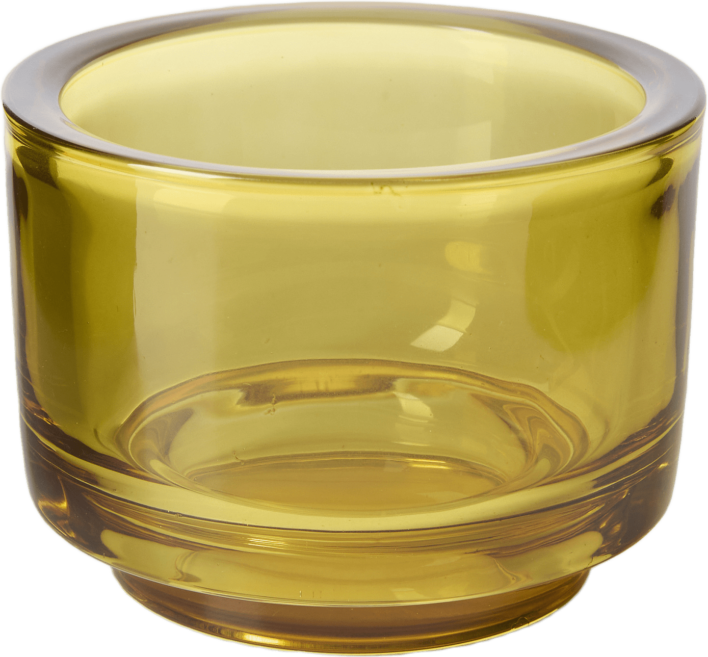 Ljuslykta i glas MIKKO 7 cm, från Åhléns Home, i färgen Yellow.