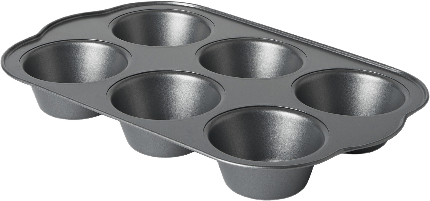 Cupkakeform kolstål BISTRO 6 st, från Åhléns Home, i färgen Grey.