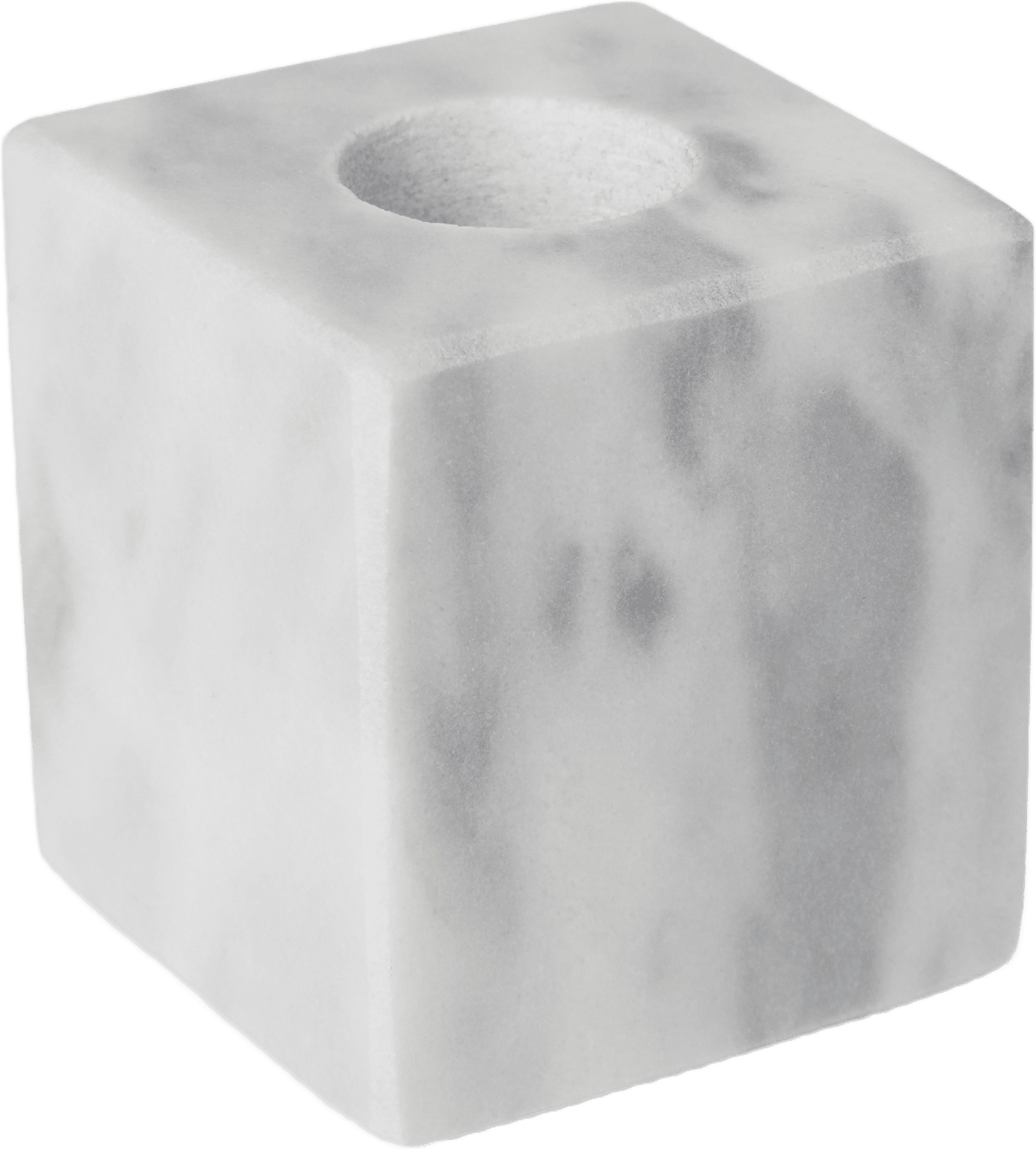 Ljusstake i marmor BLOCK 5 cm, från Åhléns Home, i färgen Marble.