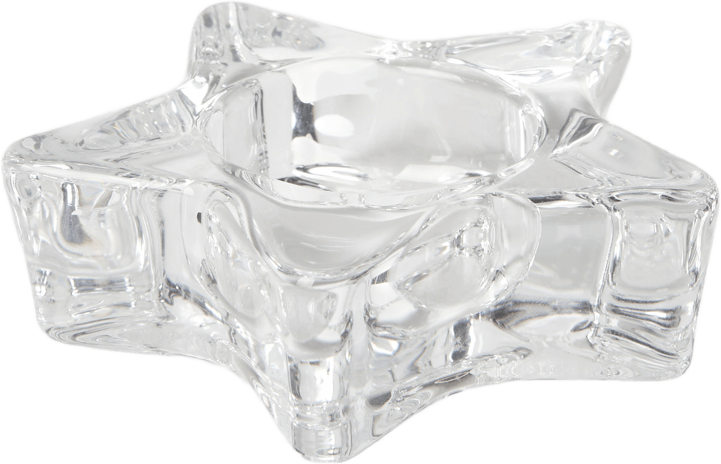 Ljusstake i glas STAR, från Åhléns Home, i färgen Clear.