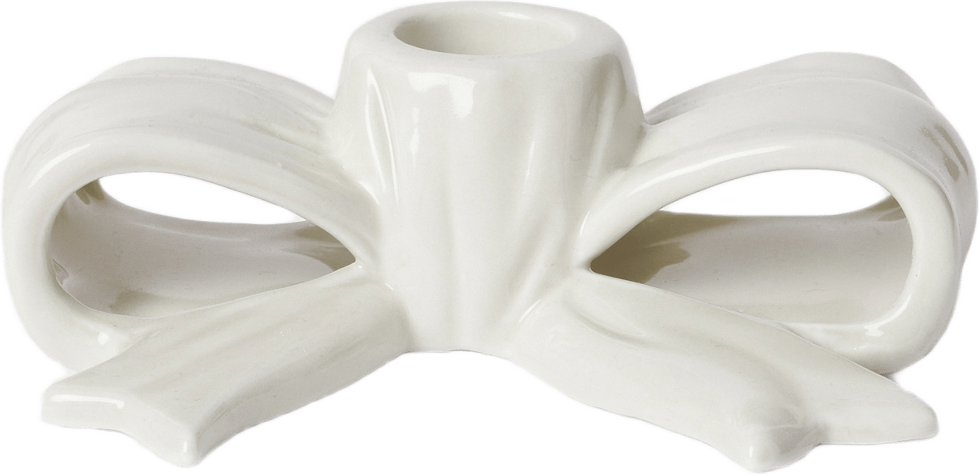 Ljusstake i stengods BOWIE, från Åhléns Home, i färgen White.