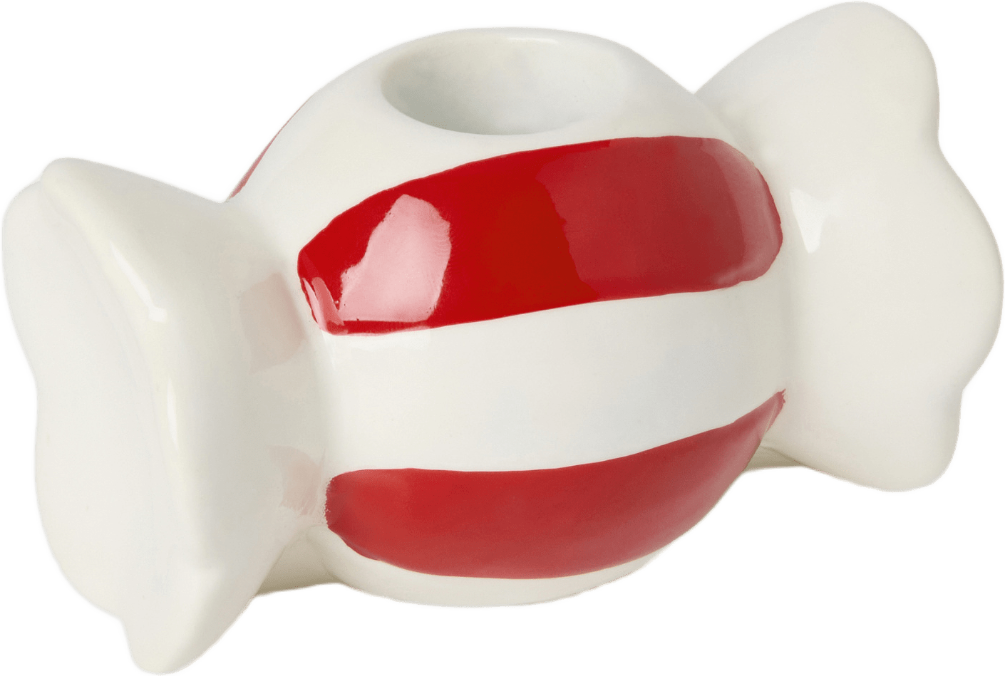 Ljusstake CANDY, från Åhléns Home, i färgen White/Red.