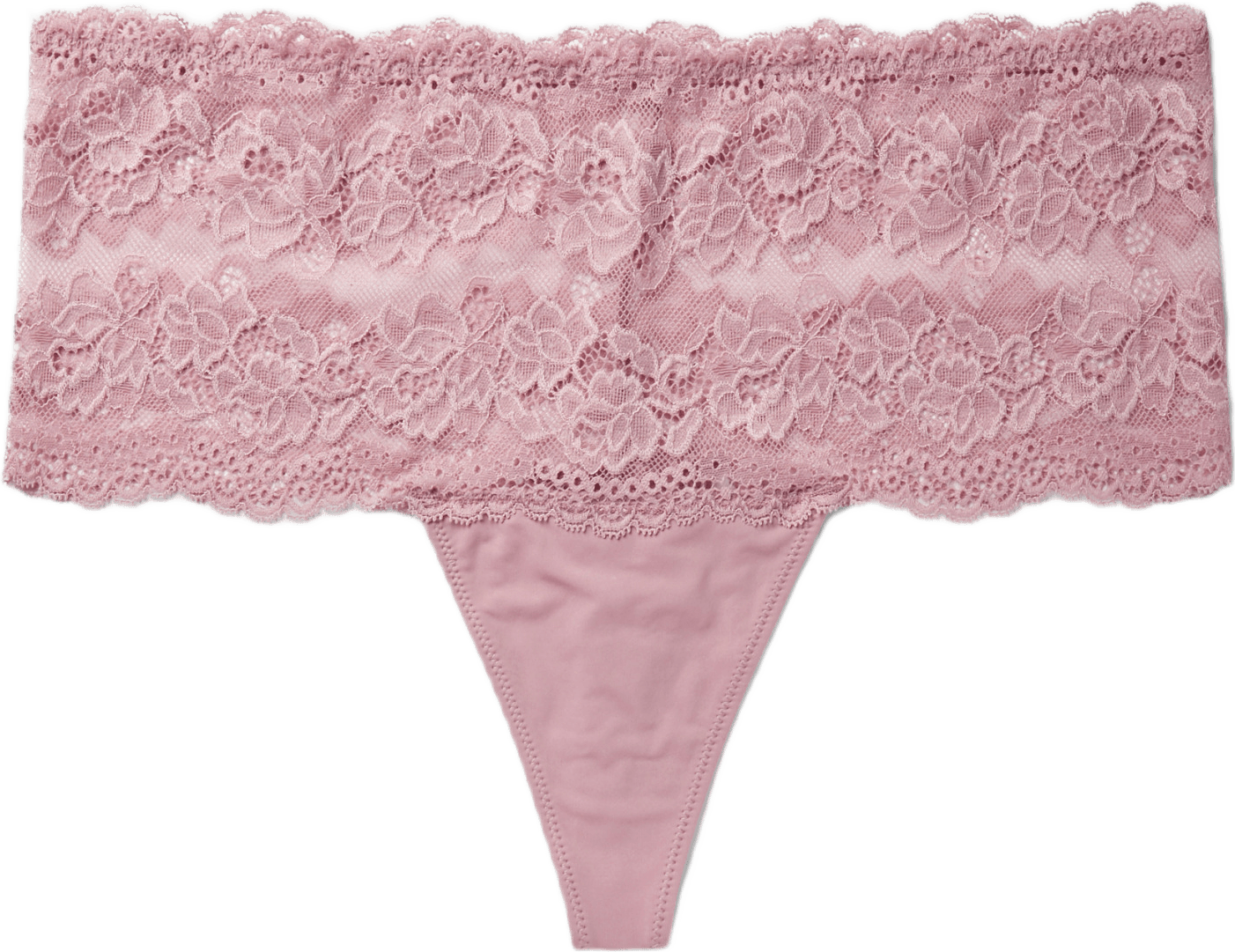 Spetstrosa string retro ELINA, från Avelie Lingerie, i färgen Pink.
