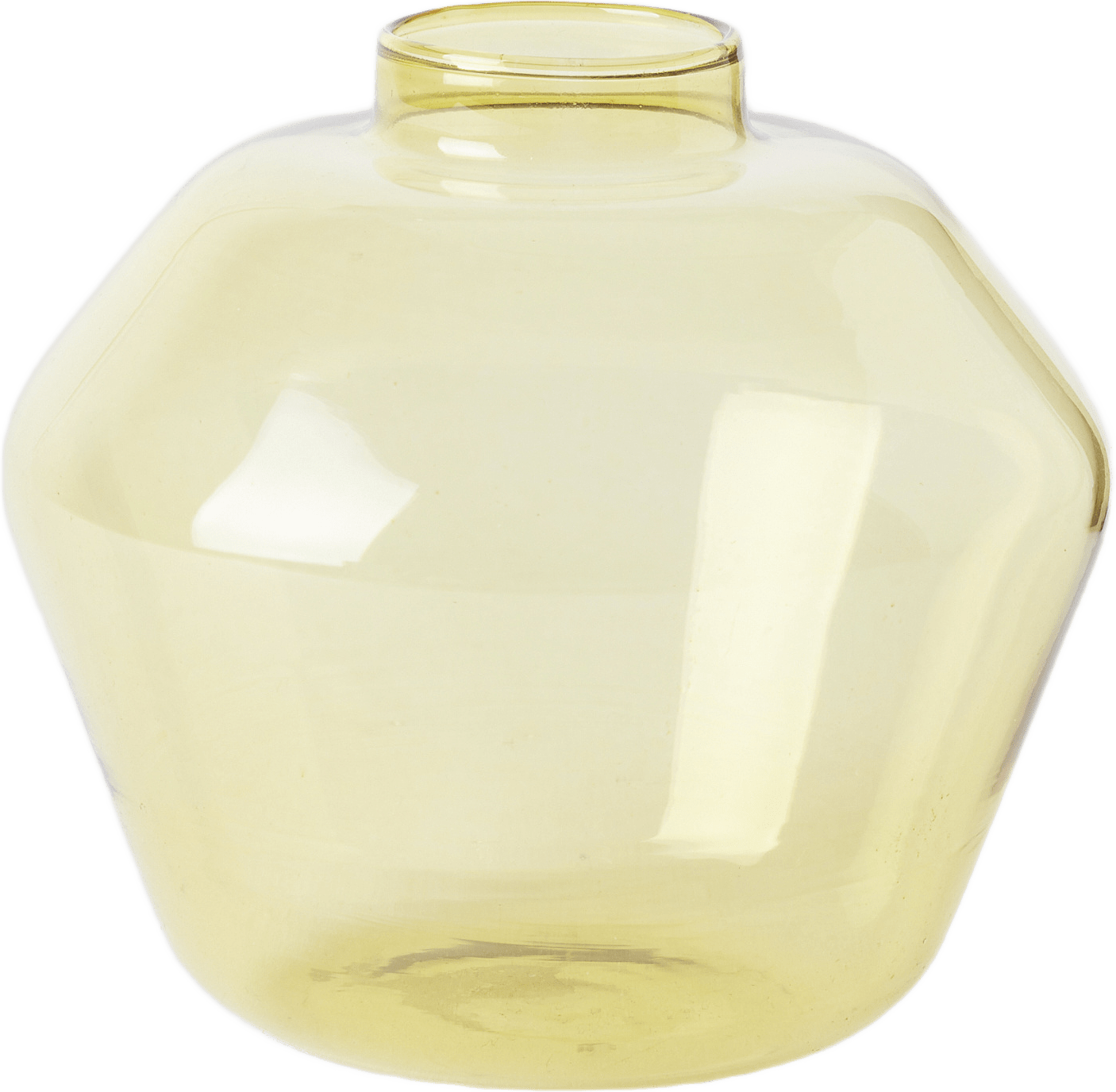 Glasvas KLARA 9 cm, från Åhléns Home, i färgen Yellow 2.