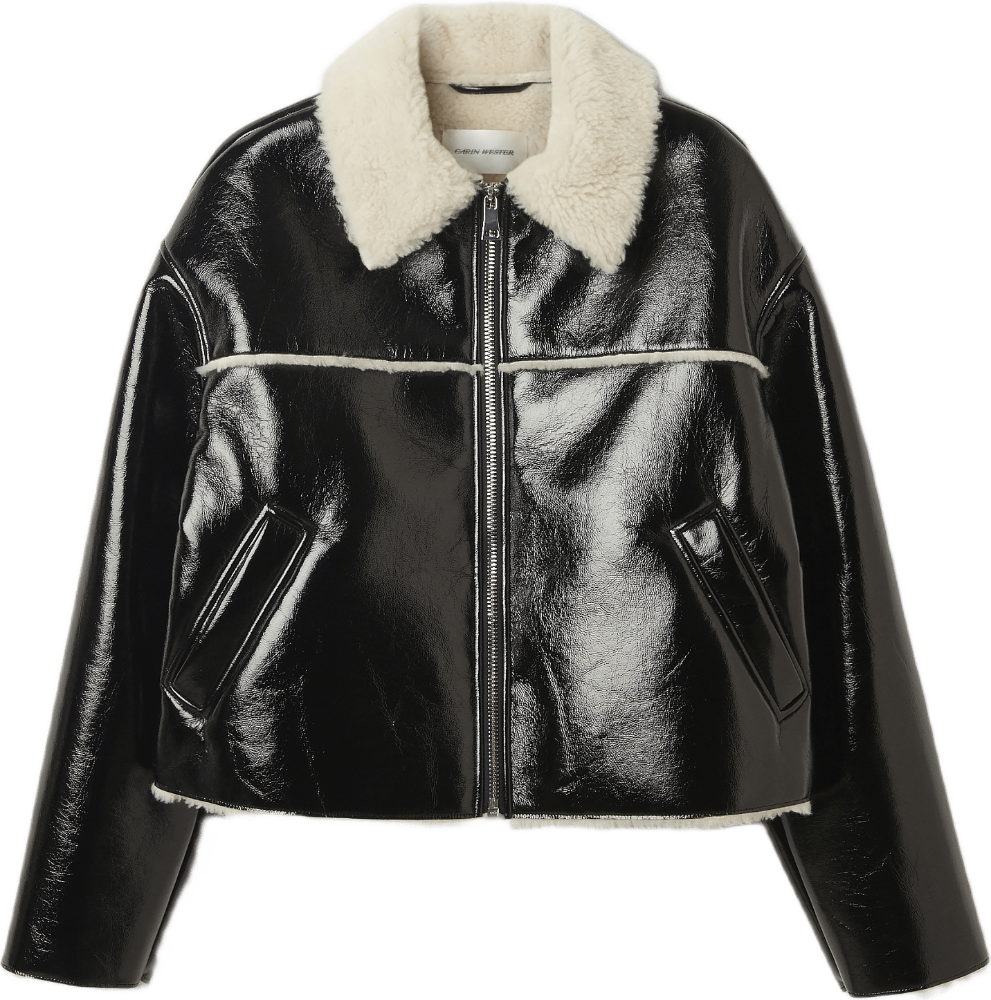 Jacka med pälskrage MATERA, från Carin Wester, i färgen Black.