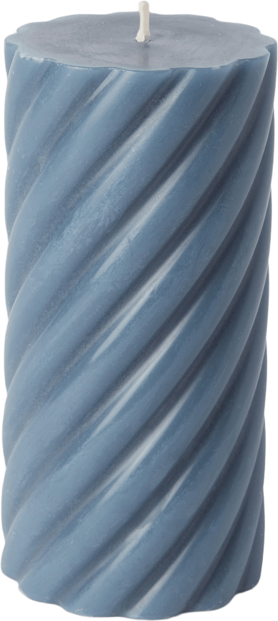 Vridet blockljus 14 cm, från Åhléns Home, i färgen Dark Blue.