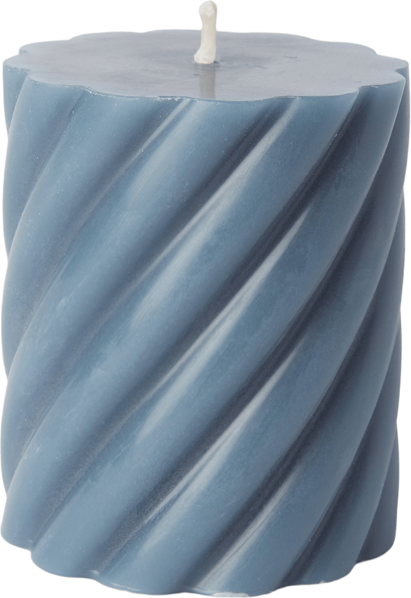 Vridet blockljus 8 cm, från Åhléns Home, i färgen Dark Blue.