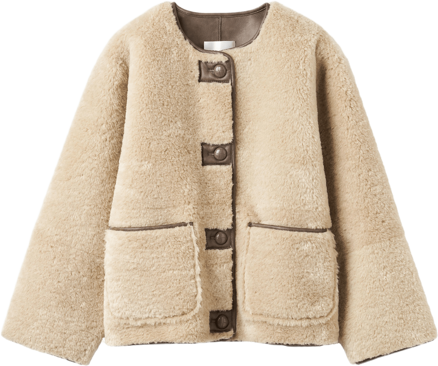 Jacka i pälsimitation CHATOU, från Carin Wester, i färgen Beige.