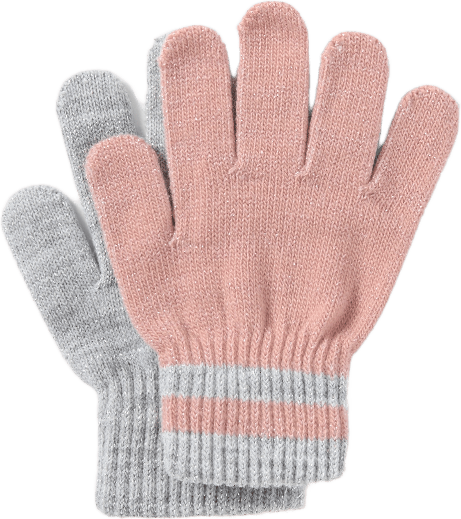 Glittriga fingervantar SOUTH, 2-pack, från RIKIKI, i färgen Pink.
