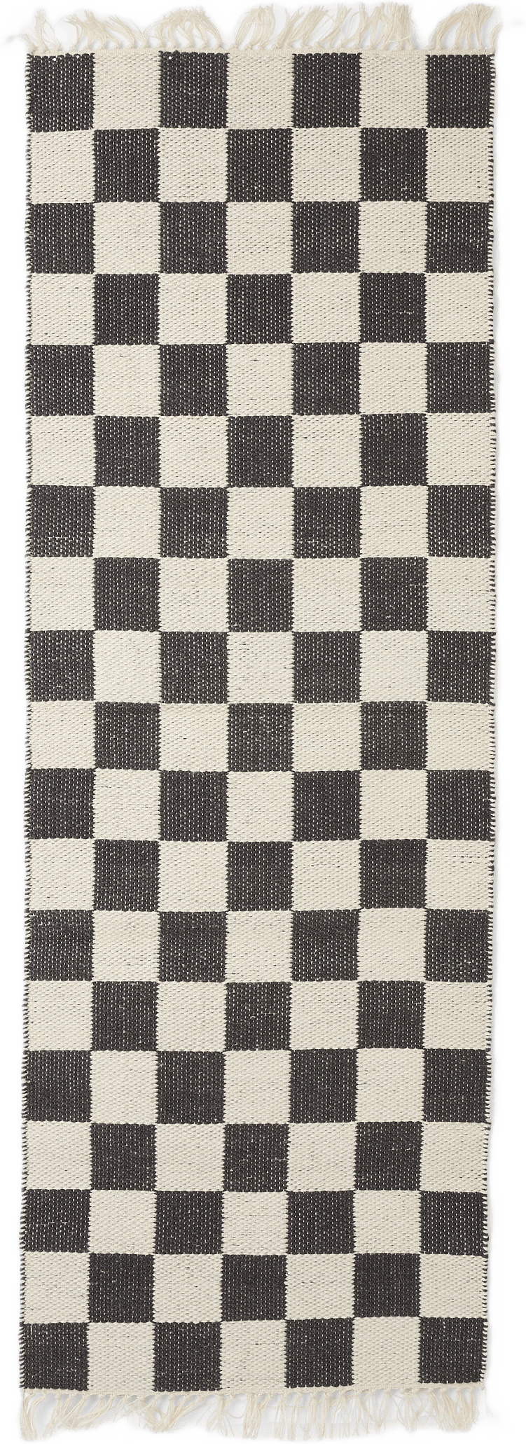 Matta i jute CHECK 70x200 cm, från Åhléns Home, i färgen Natural/Grey.