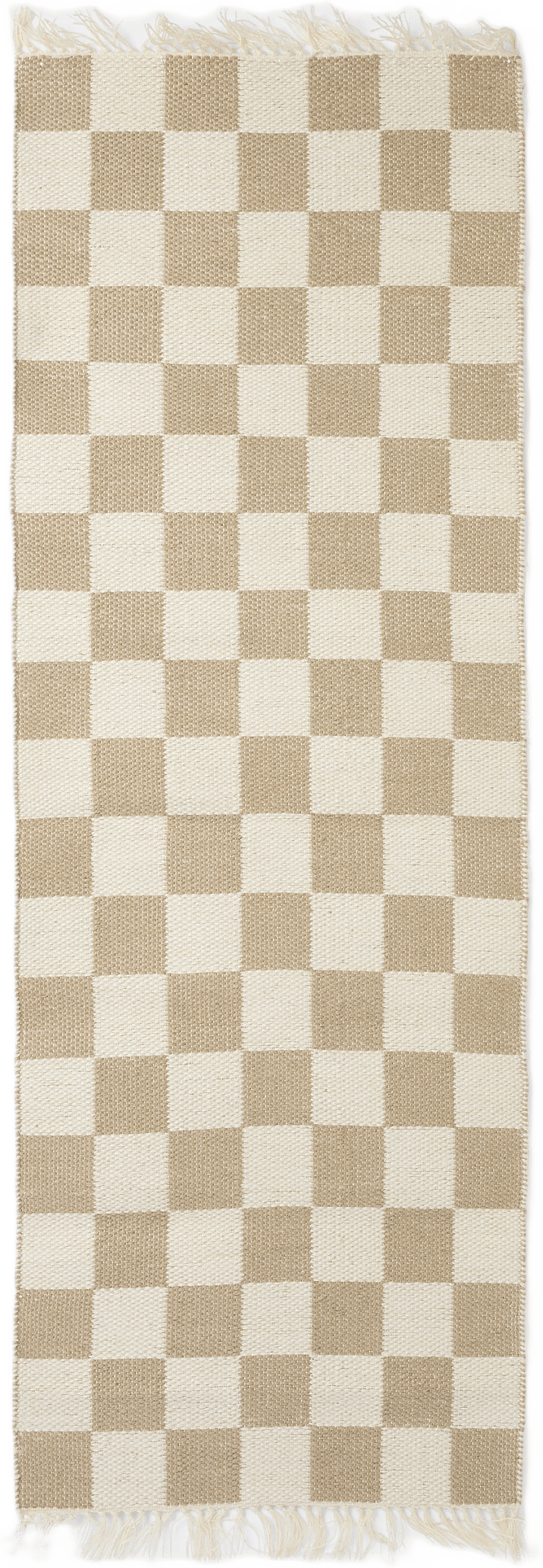 Matta i jute CHECK 70x200 cm, från Åhléns Home, i färgen Natural/Offwhite.
