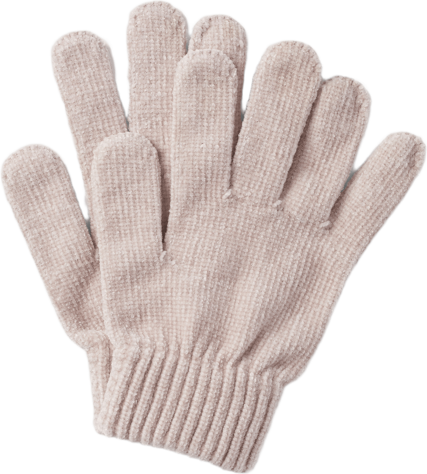 Fingervantar i chenille KAJSA, från Å WOMAN, i färgen Dusty Pink.