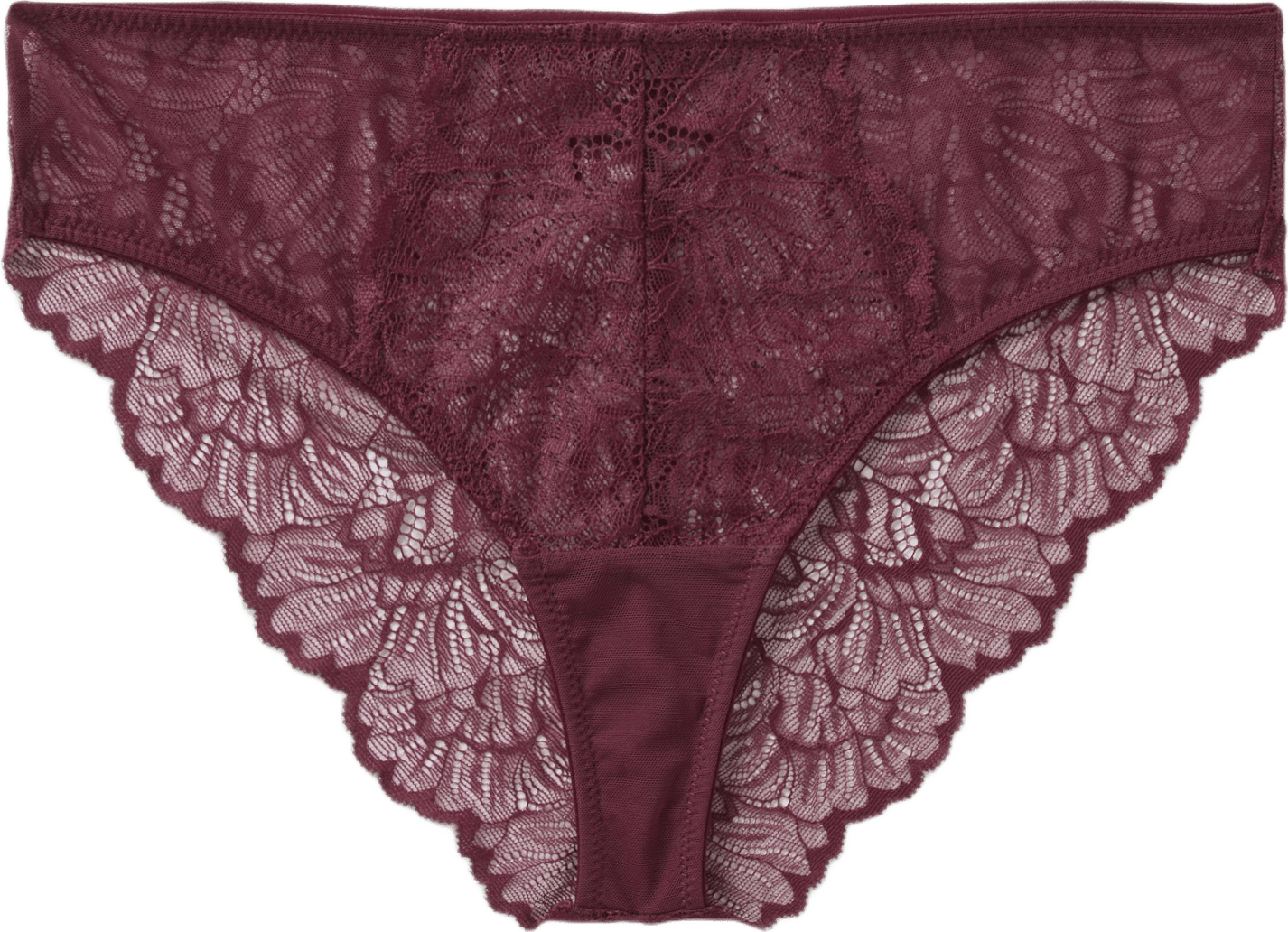 Briefs med spets EVITA, från Avelie Lingerie, i färgen Plum.
