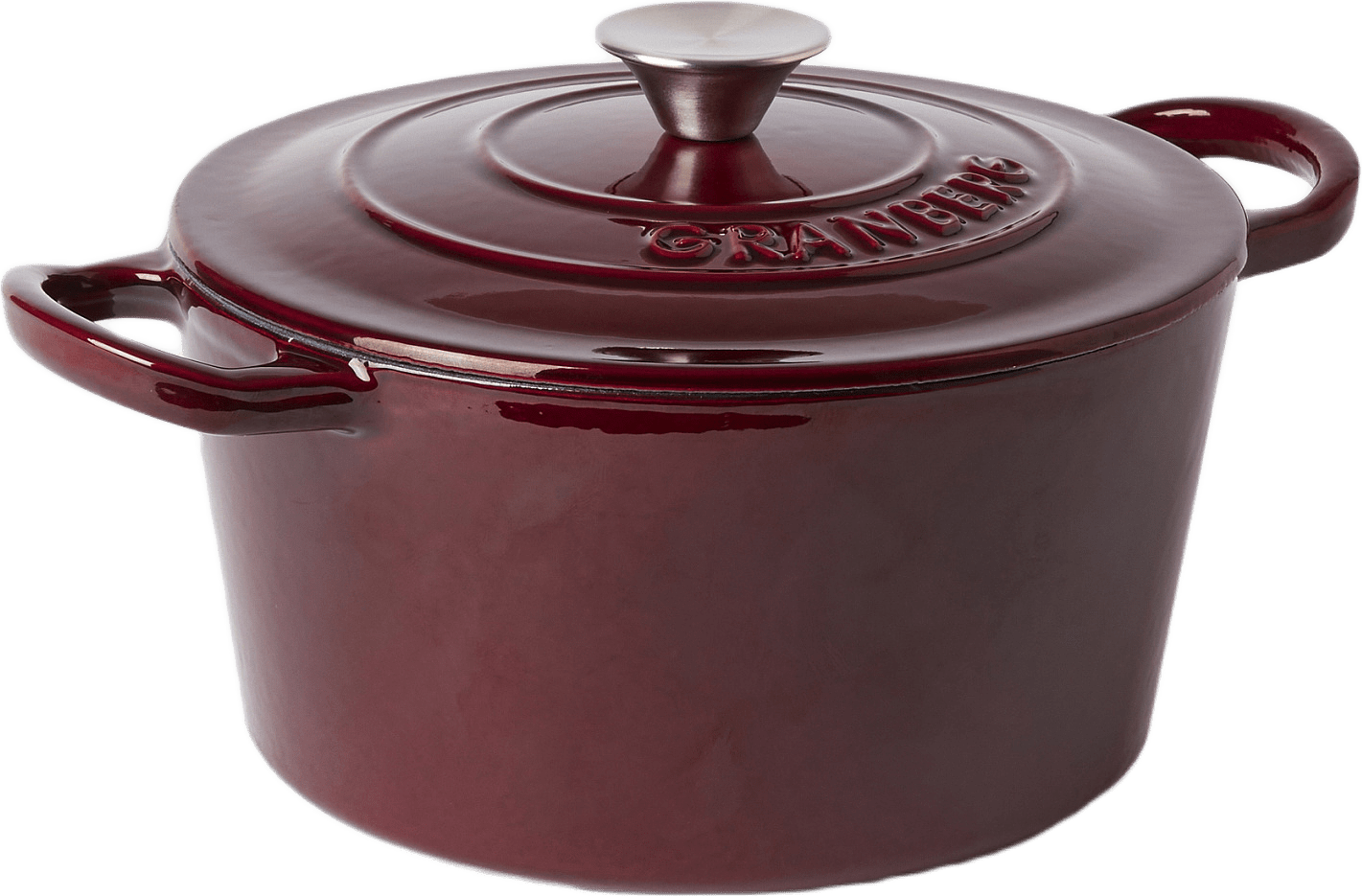 Gjutjärnsgryta 4 L, från GRANBERG, i färgen Burgundy.