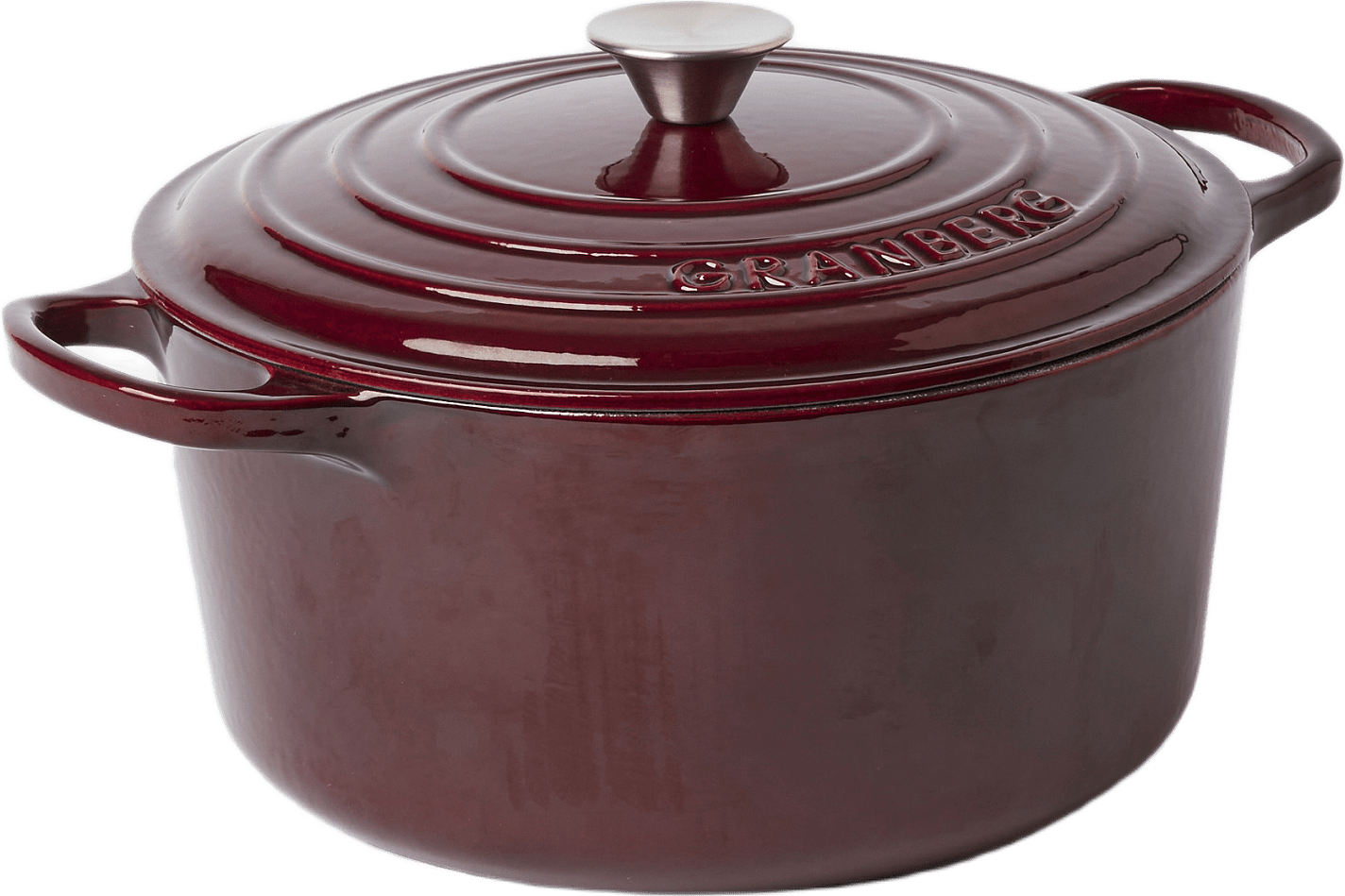 Gjutjärnsgryta 6,3 L, från GRANBERG, i färgen Burgundy.