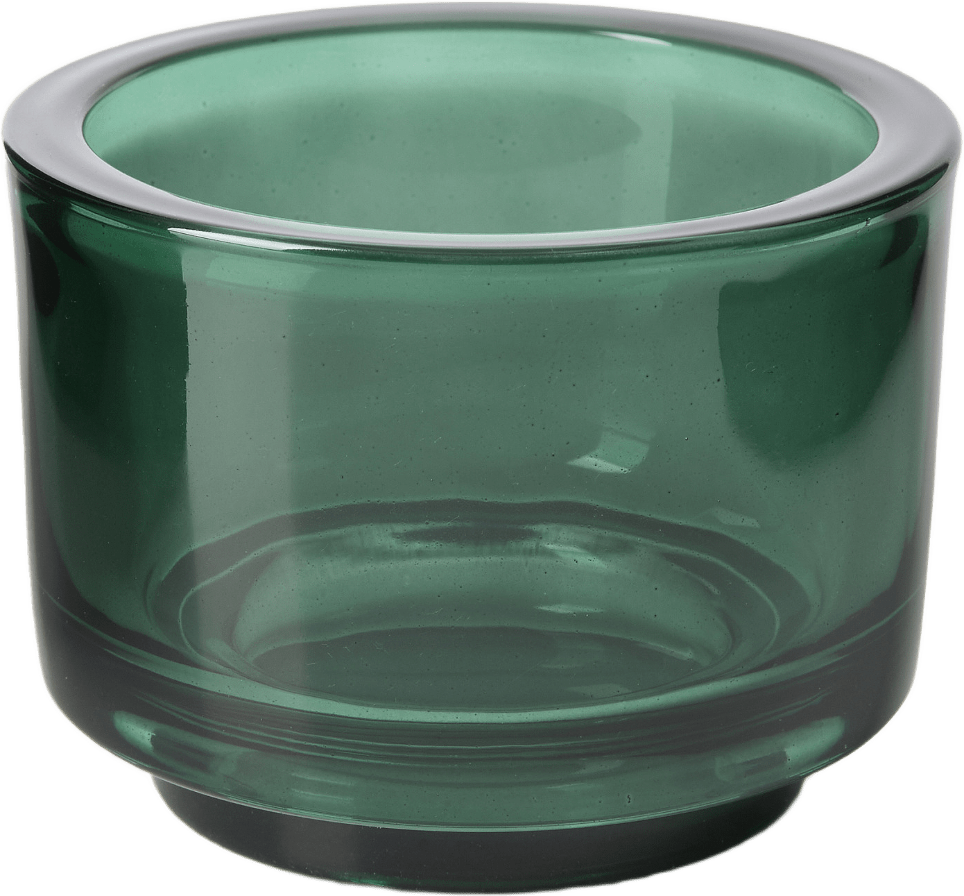 Ljuslykta i glas MIKKO 7 cm, från Åhléns Home, i färgen Dk Green.