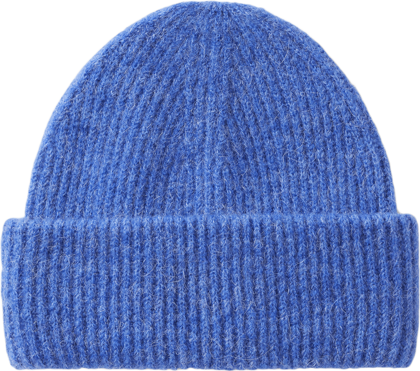 Tjockt stickad mössa JUNI, från Å WOMAN, i färgen Bright Blue.