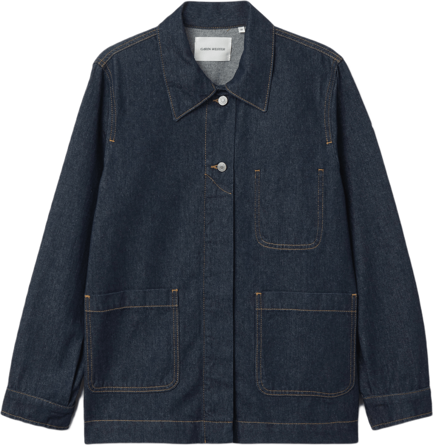 Jeansjacka JASNA, från Carin Wester, i färgen Rinse Wash Indigo.