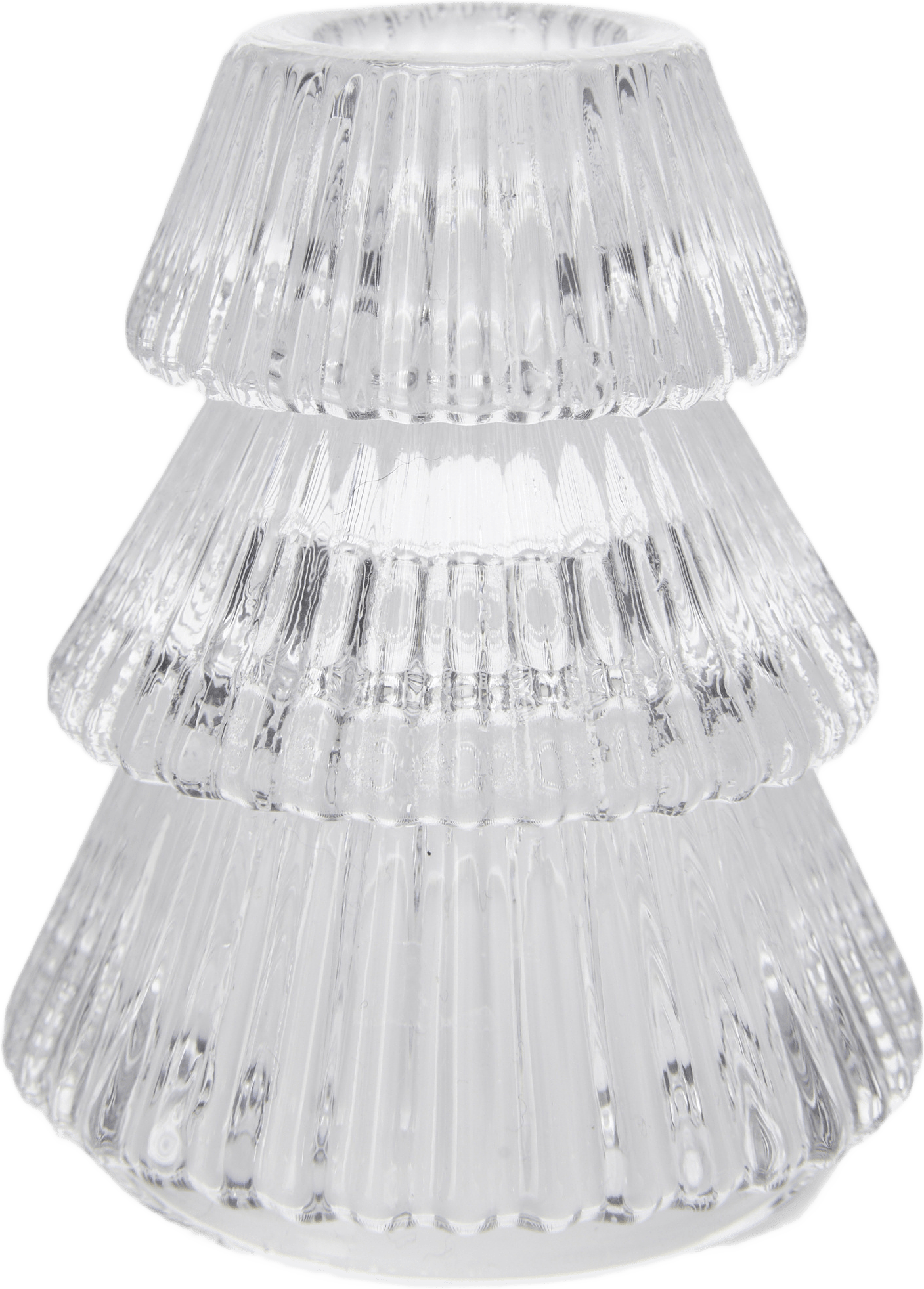 Ljusstake gran 8 cm, från Åhléns Home, i färgen Clear.