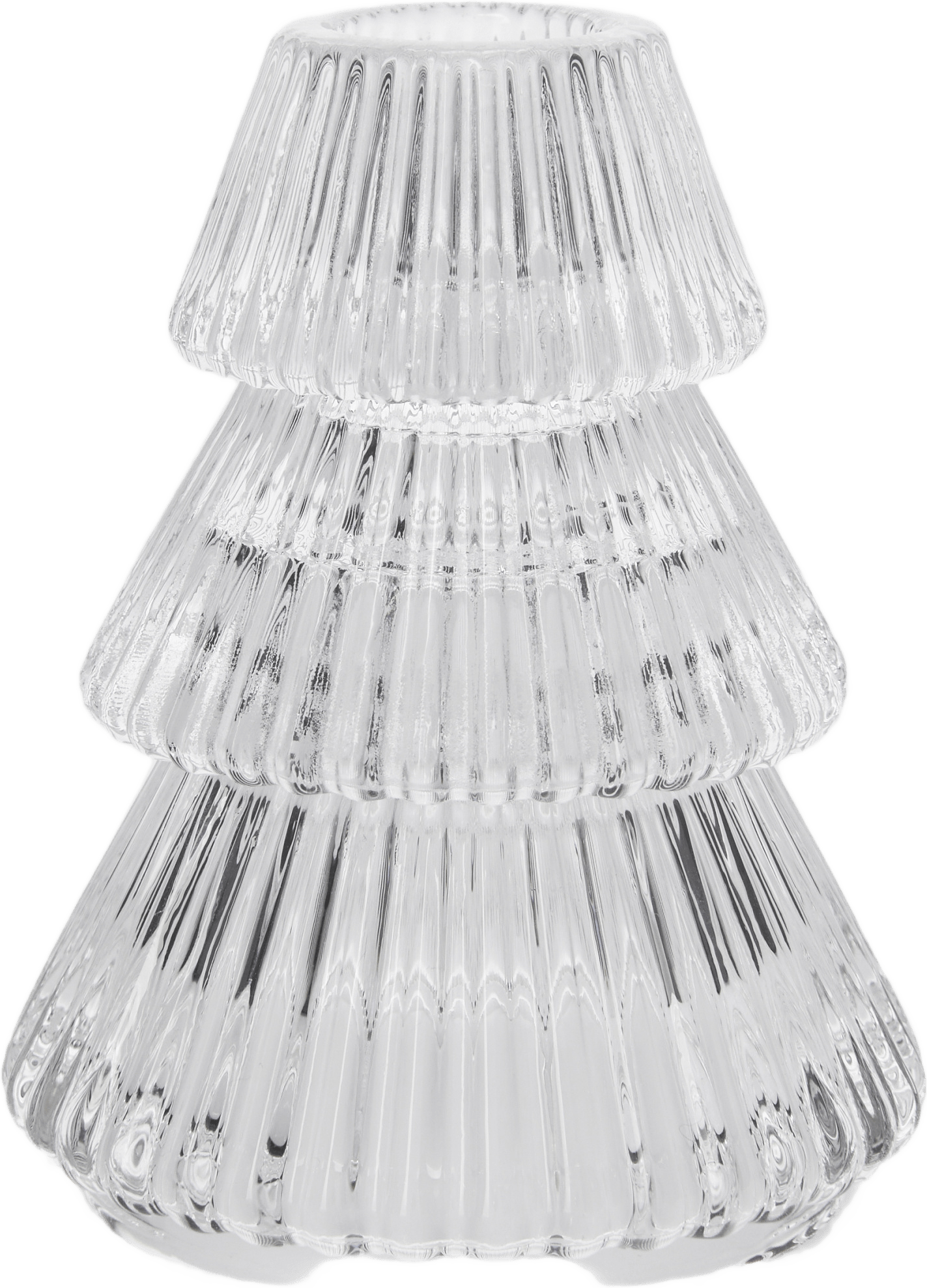 Ljusstake gran 10 cm, från Åhléns Home, i färgen Clear.