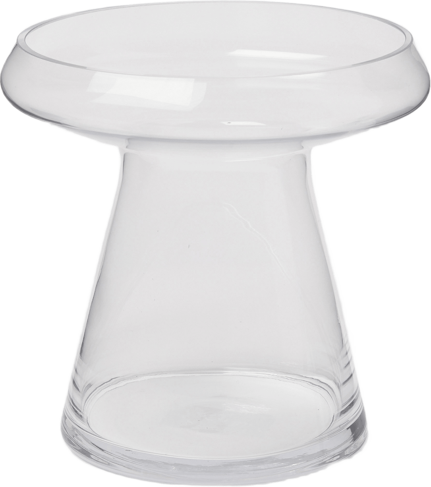 Glasvas 23 cm, från MANO ATELIER, i färgen Clear.