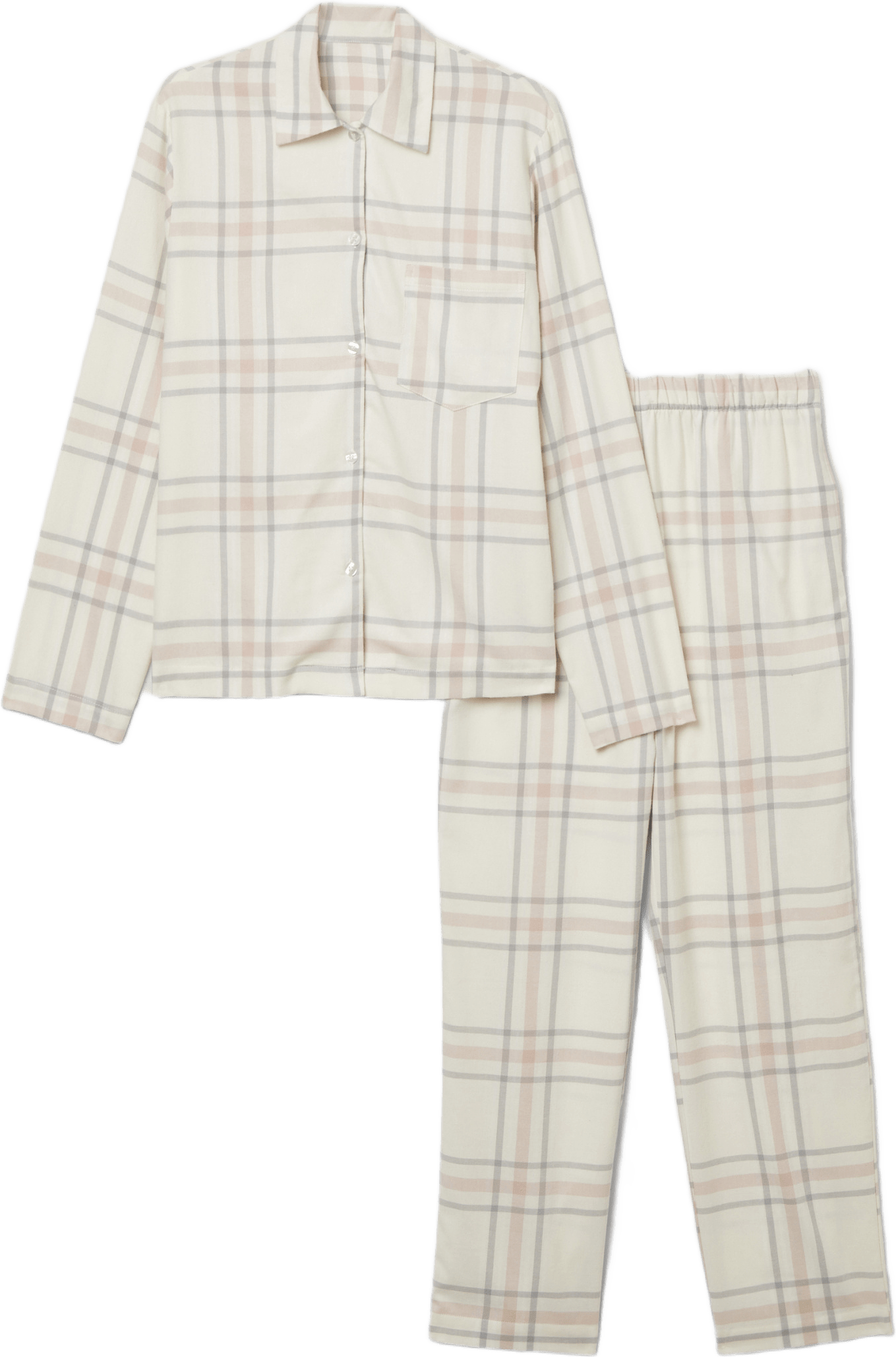 Rutig flanellpyjamas PENNYLANE, från Å WOMAN, i färgen Pink Check.