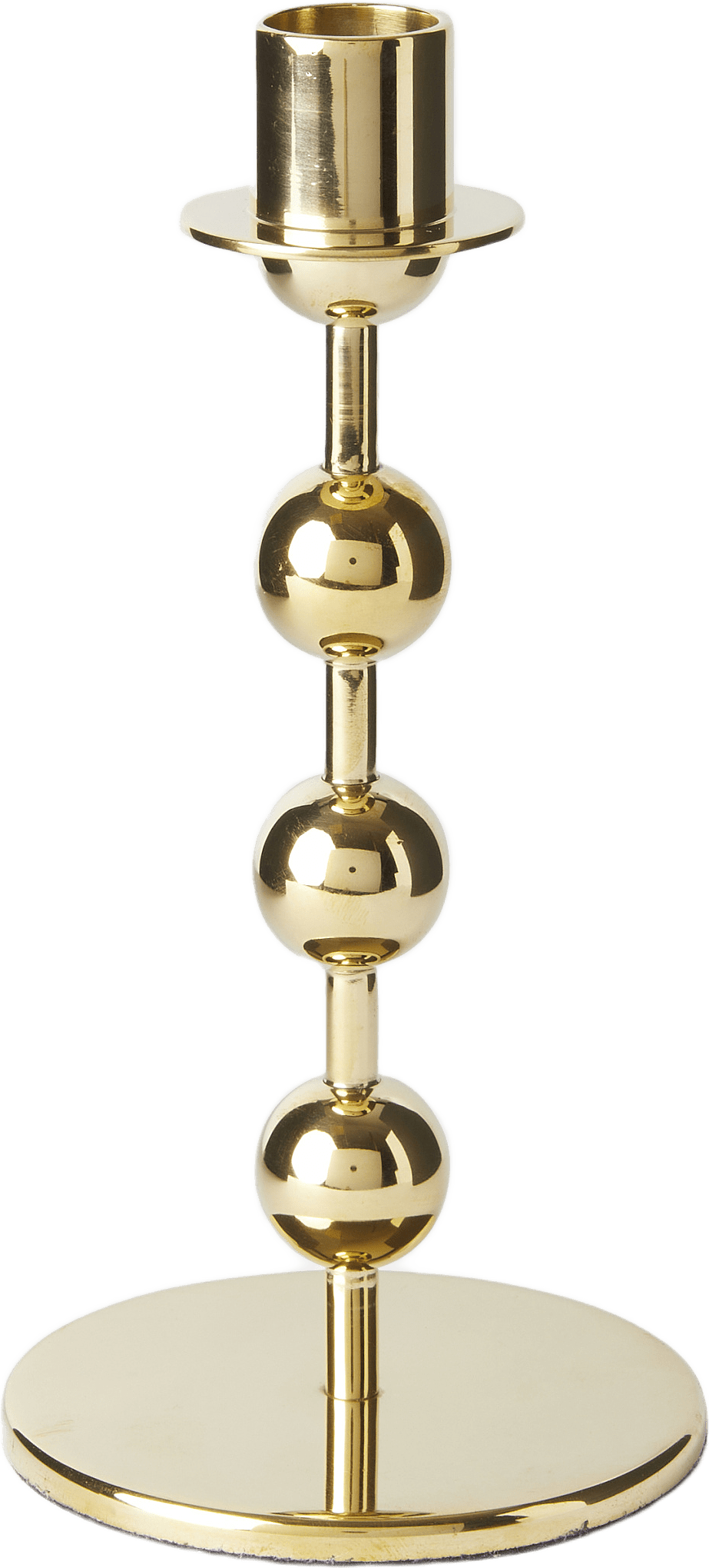 Ljusstake i mässing kulor 19 cm, från MANO ATELIER, i färgen Gold.