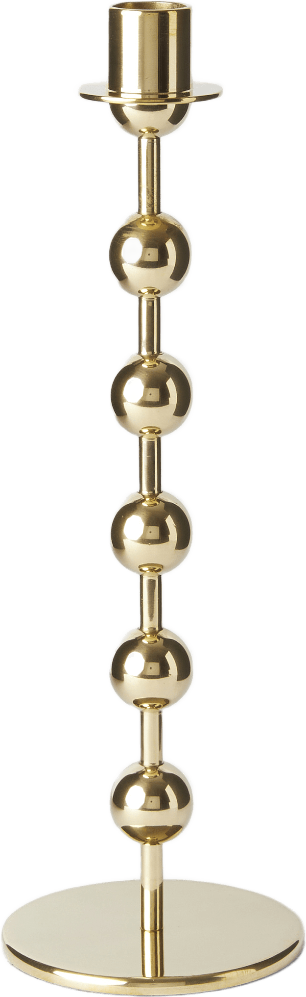 Ljusstake i mässing kulor 29 cm, från MANO ATELIER, i färgen Gold.