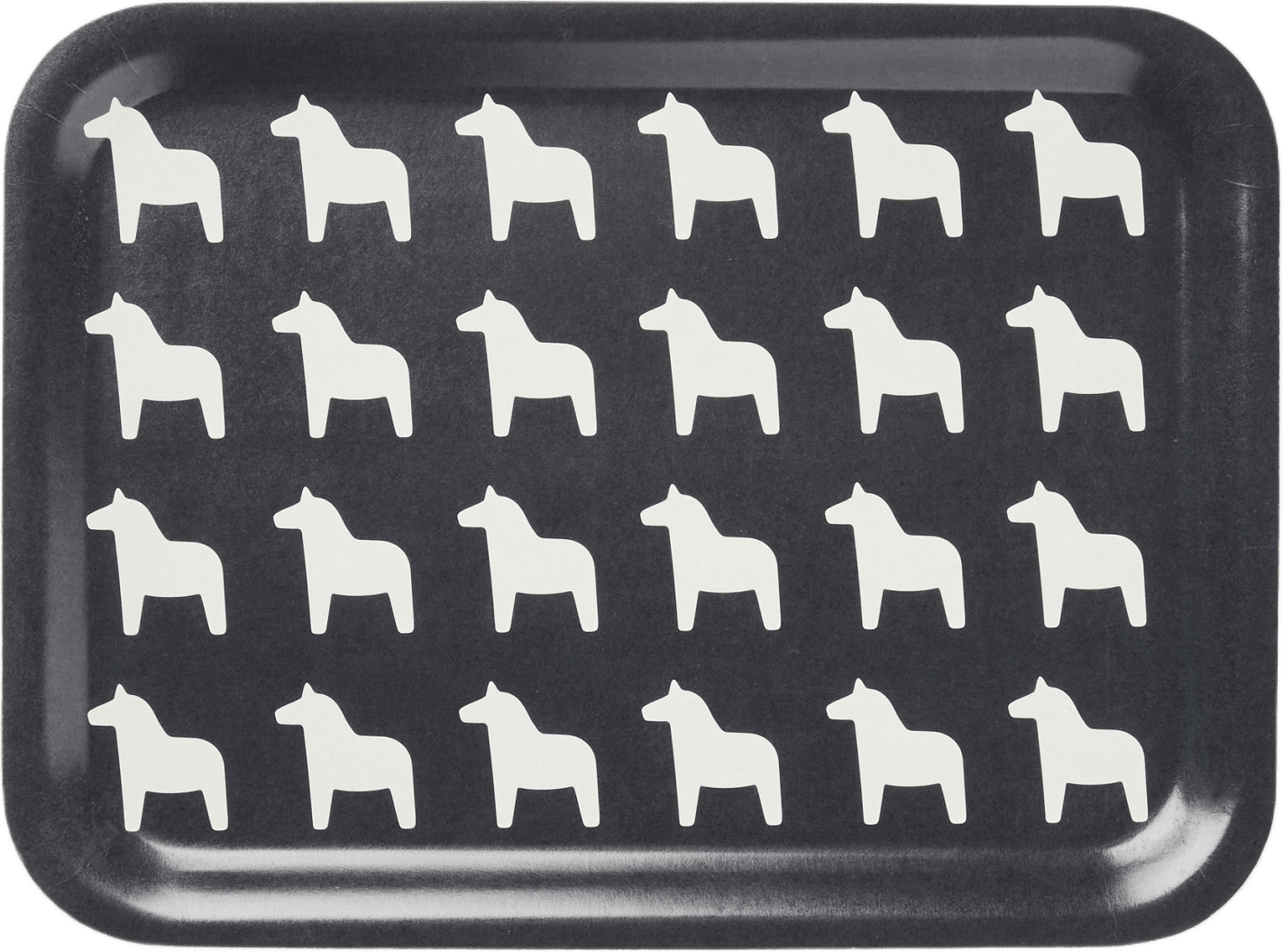 Bricka DALAHÄST 20x27 cm, från Åhléns Home, i färgen Black.