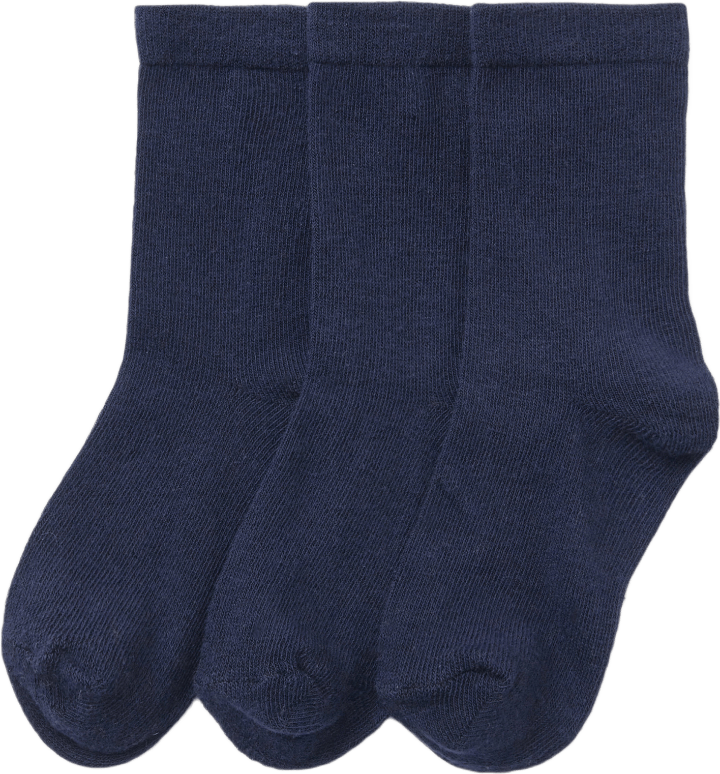 Enfärgade strumpor, 3-pack, från Å KIDS, i färgen Navy.