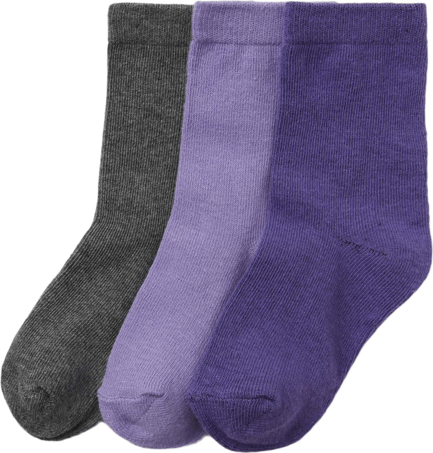 Enfärgade strumpor, 3-pack, från Å KIDS, i färgen Purple.