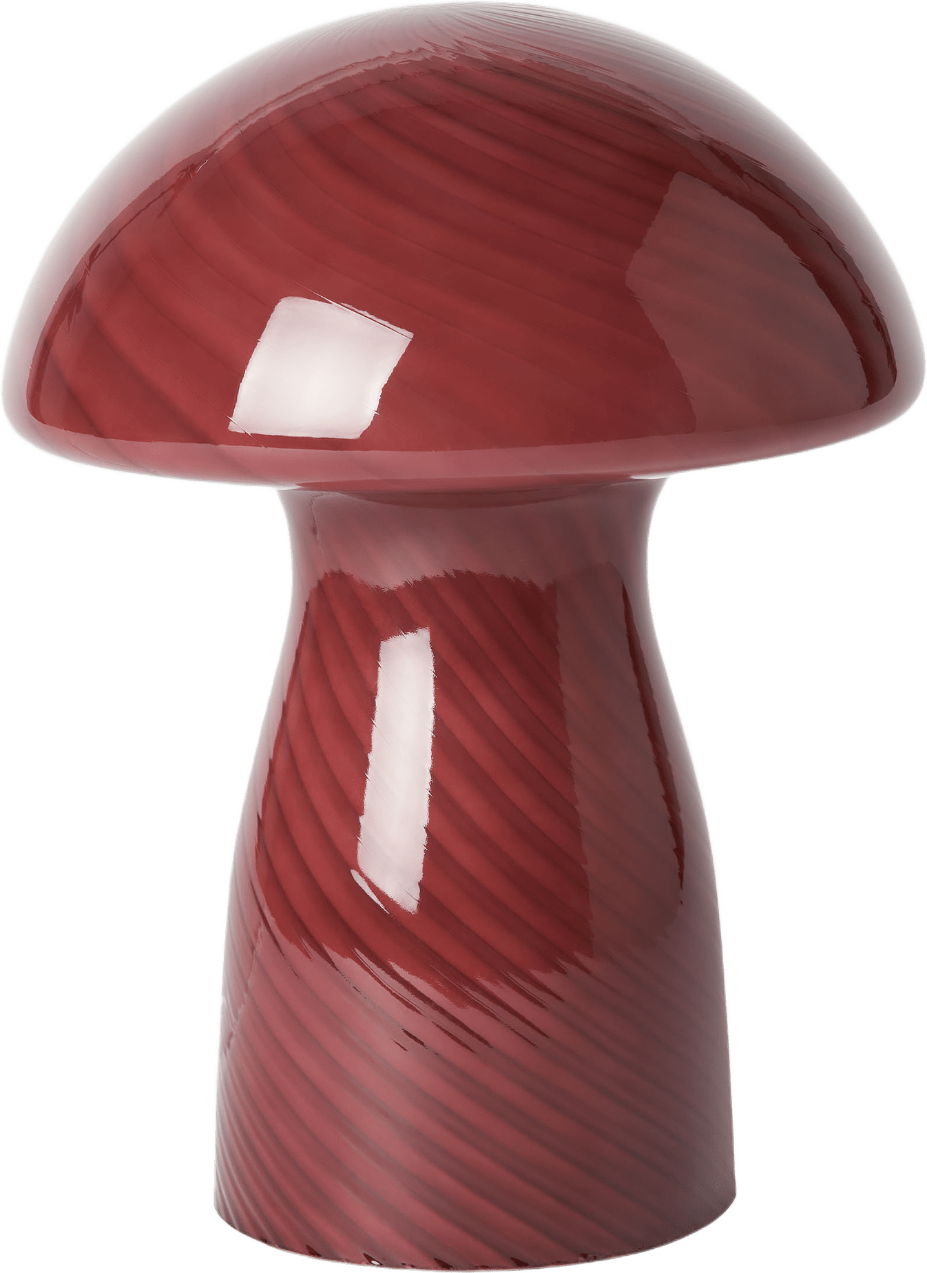 Bordslampa i glas MOE, från Åhléns Home, i färgen Dark Red.