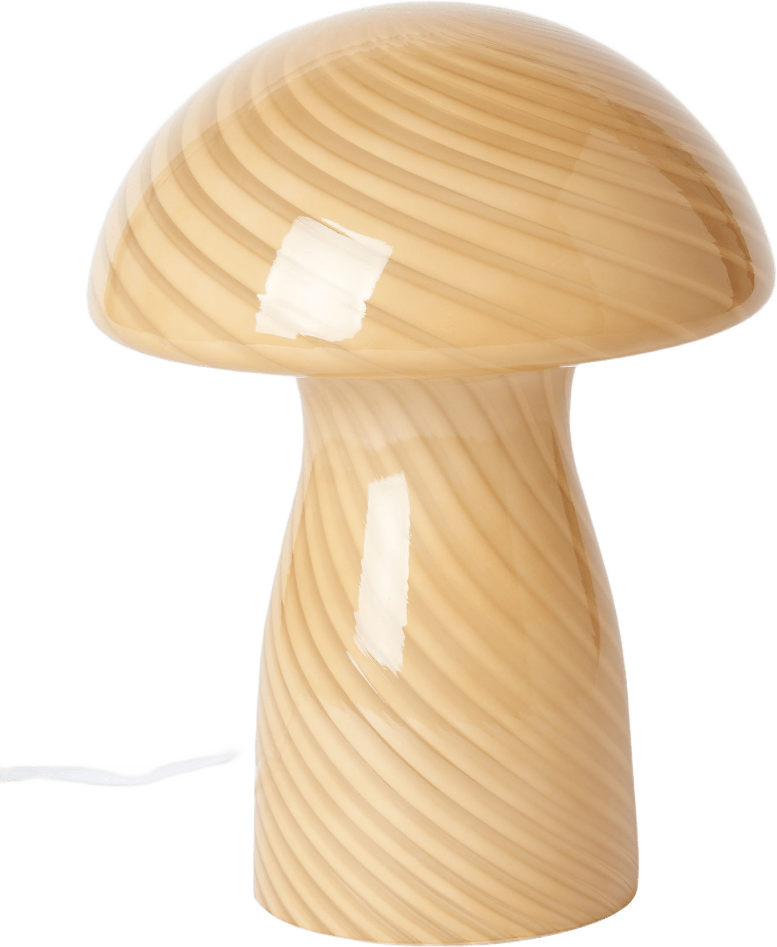 Bordslampa i glas MOE, från Åhléns Home, i färgen Yellow.