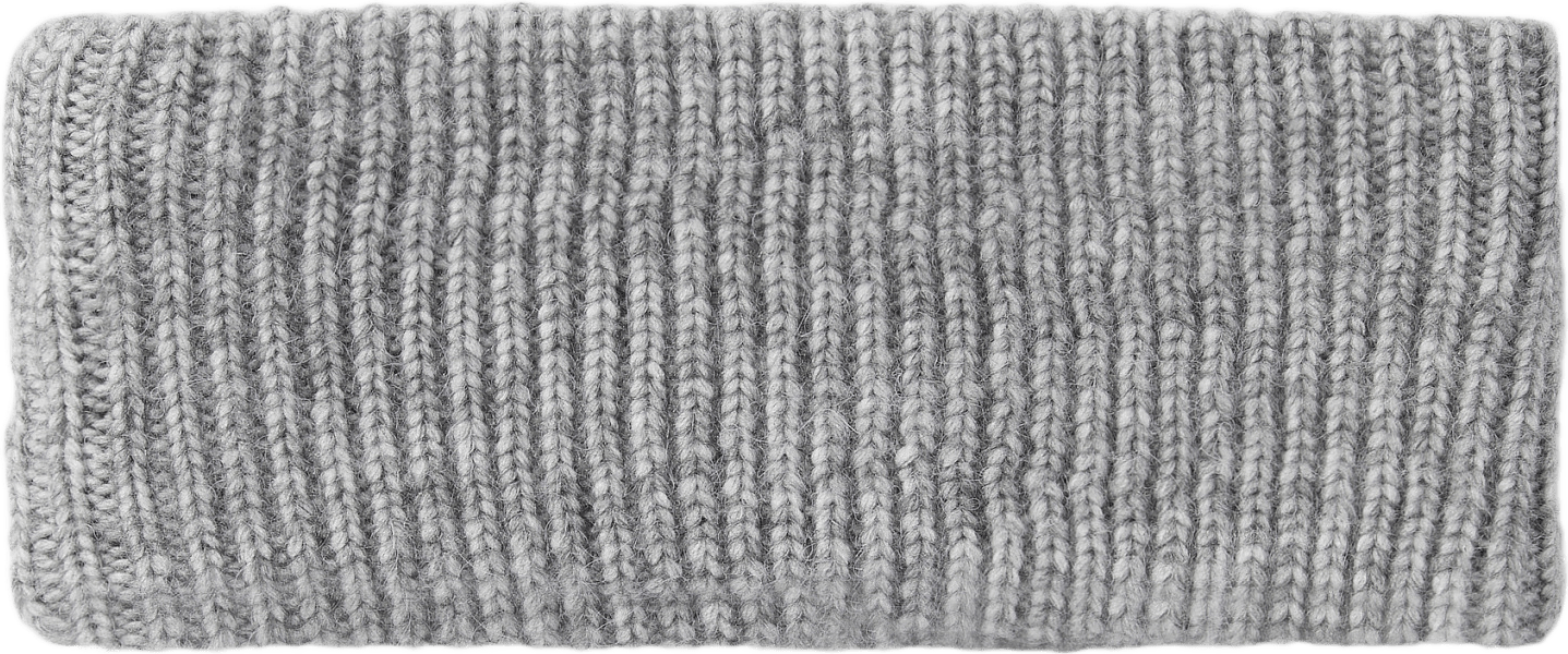 Ribbstickad pannband MAYA, från Å WOMAN, i färgen Grey Melange.