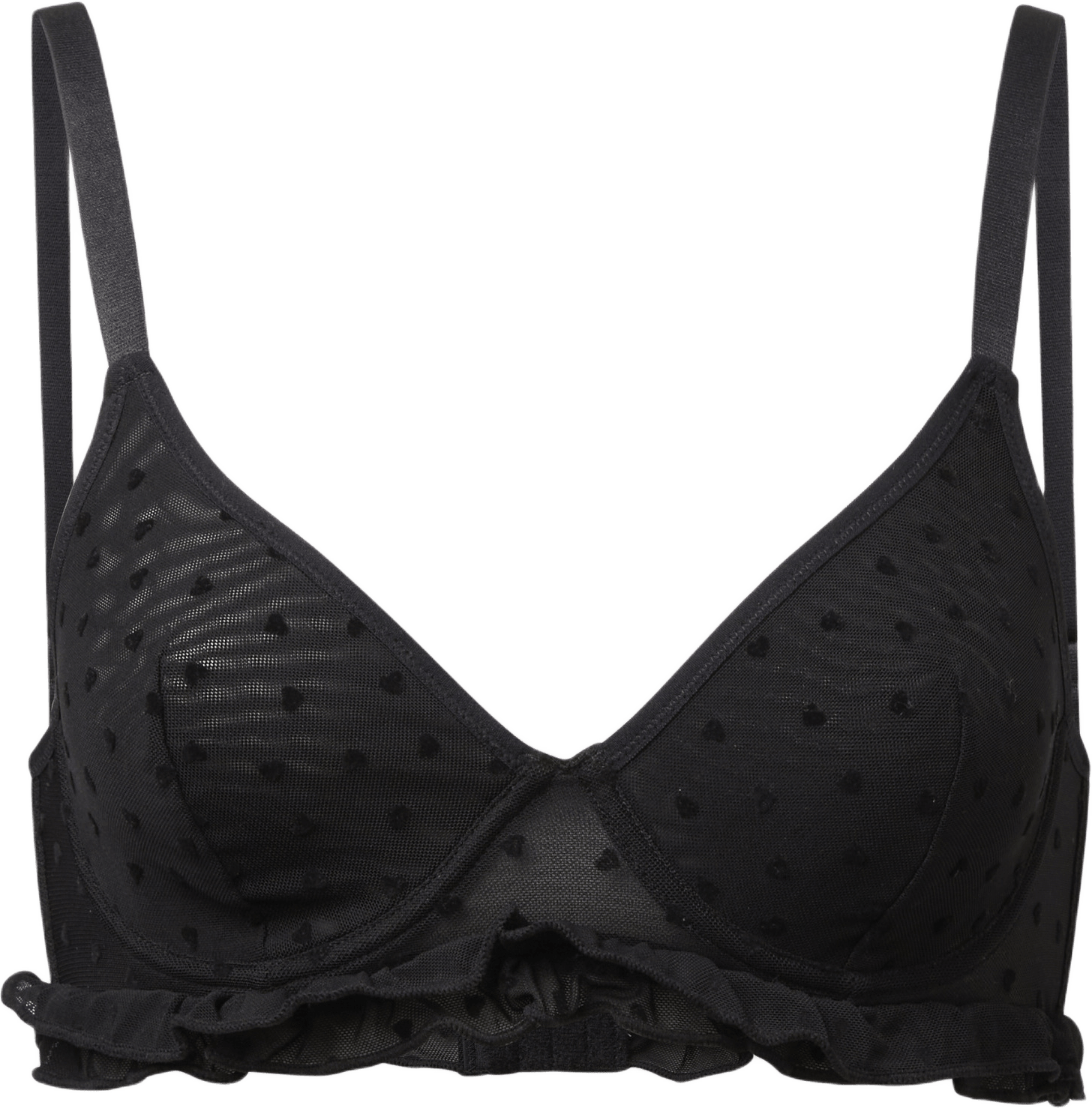 Bygel-BH med spets ESTER, från Avelie Lingerie, i färgen Black Heart.