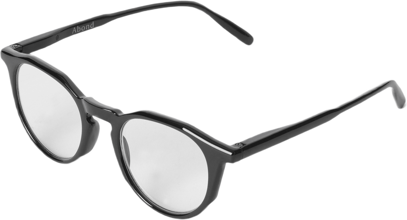 Läsglasögon ROUND +2,5, från Abond, i färgen Black.