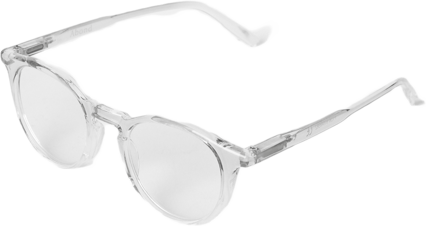 Läsglasögon ROUND +3,0, från Abond, i färgen Transparant.