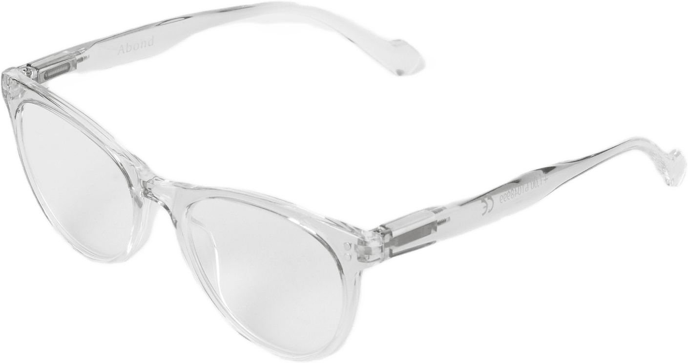 Läsglasögon CATEYE +1,0, från Abond, i färgen Transparant.