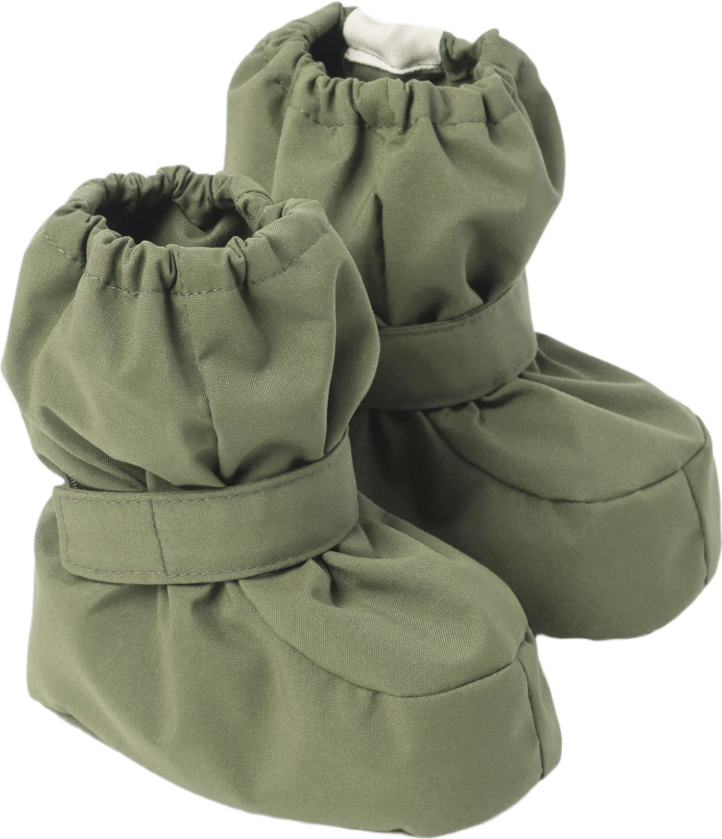 Fodrade tossor WINDY, från RIKIKI, i färgen Deep Lichen Green.