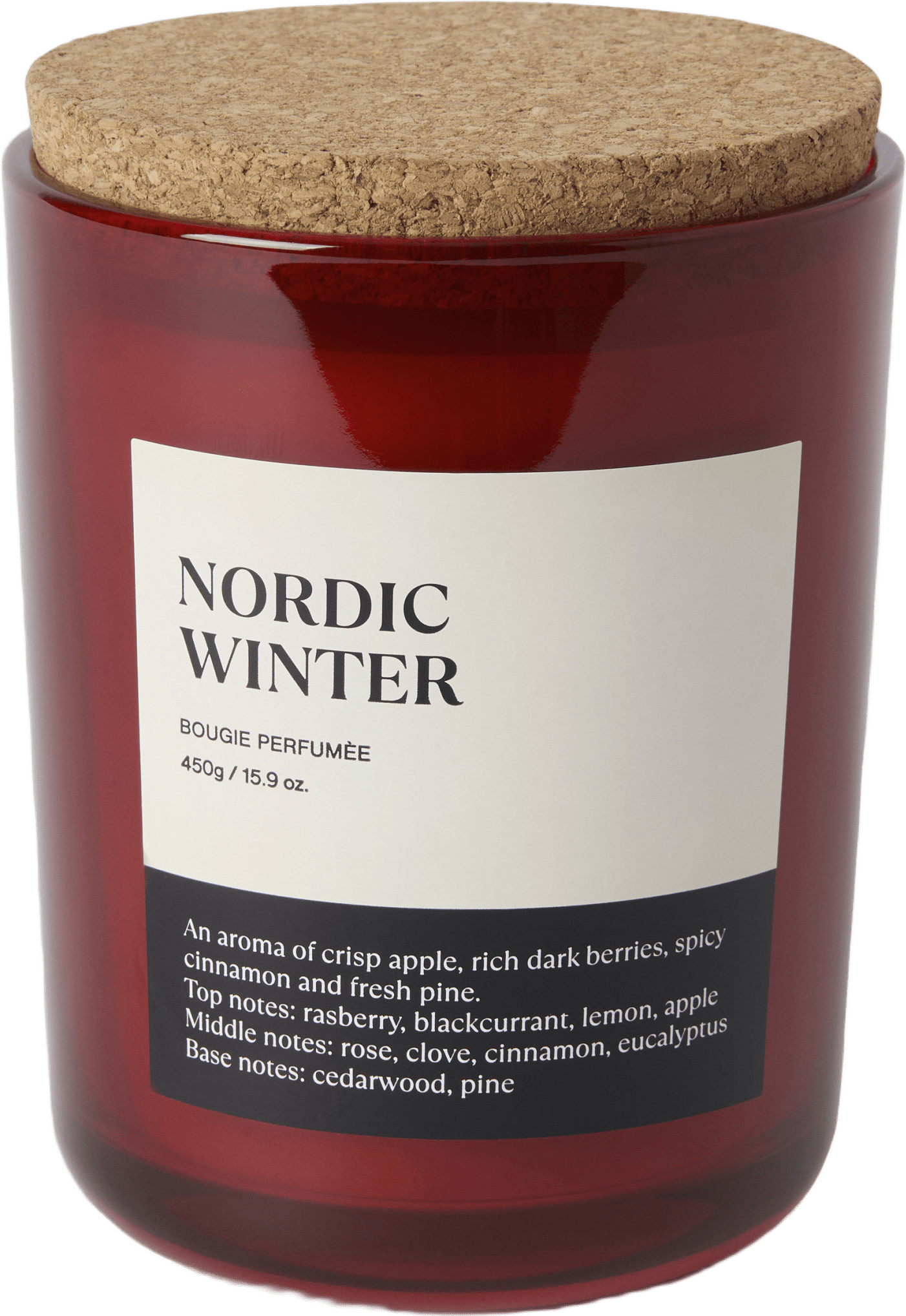 Doftljus med lock, från Åhléns Home, i färgen Red.