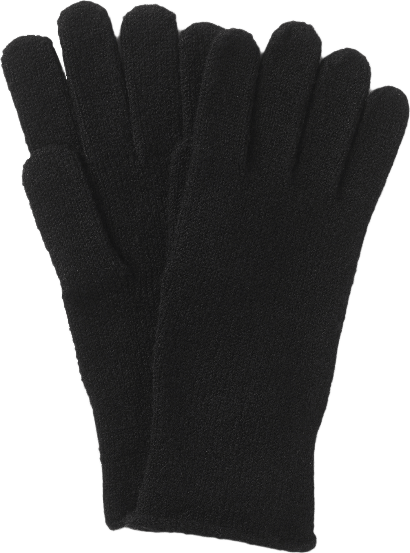 Fingervantar med rullad kant IRMA, från Å WOMAN, i färgen Black.