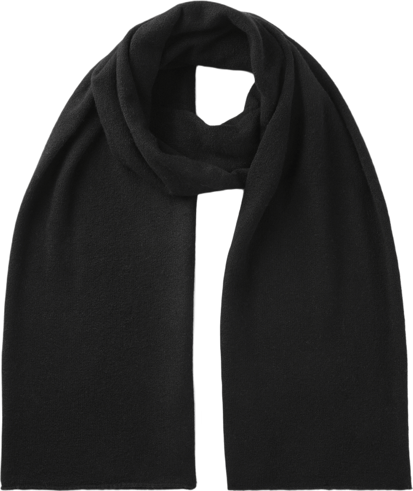 Halsduk med rullad kant IRMA, från Å WOMAN, i färgen Black.