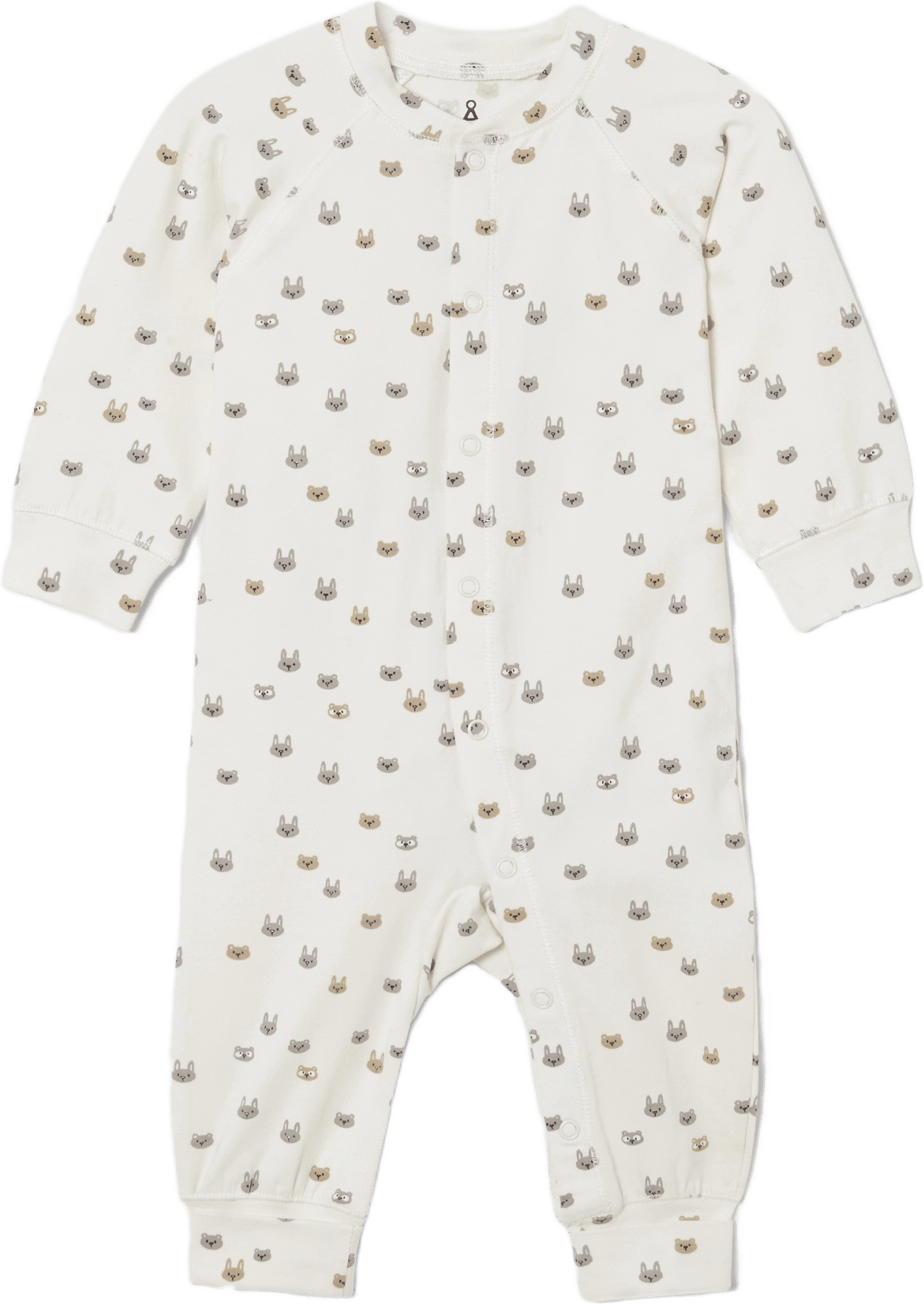 Pyjamas med tryckknappar SALOME, från Å KIDS, i färgen White Pattern.