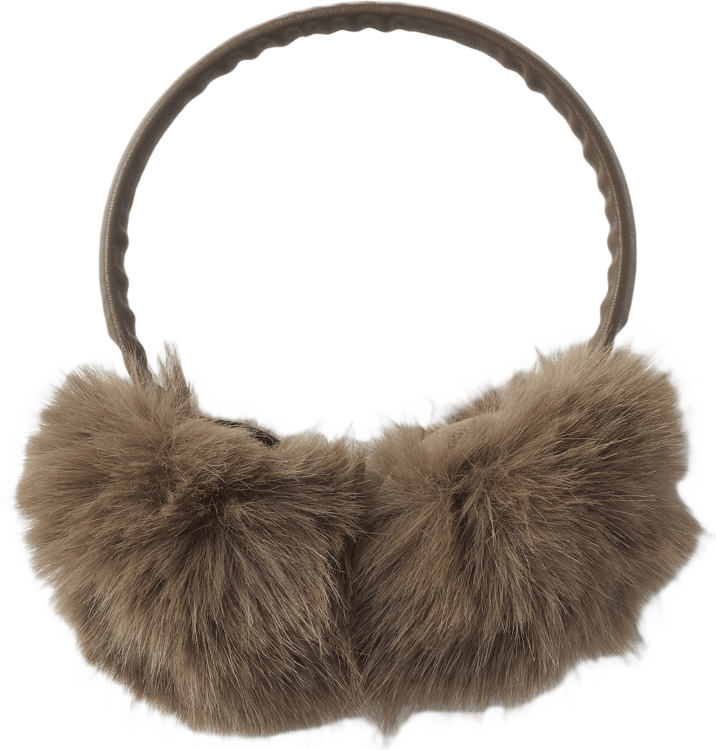 Lurviga öronmuffar BIANCA, från Å WOMAN, i färgen Mole.