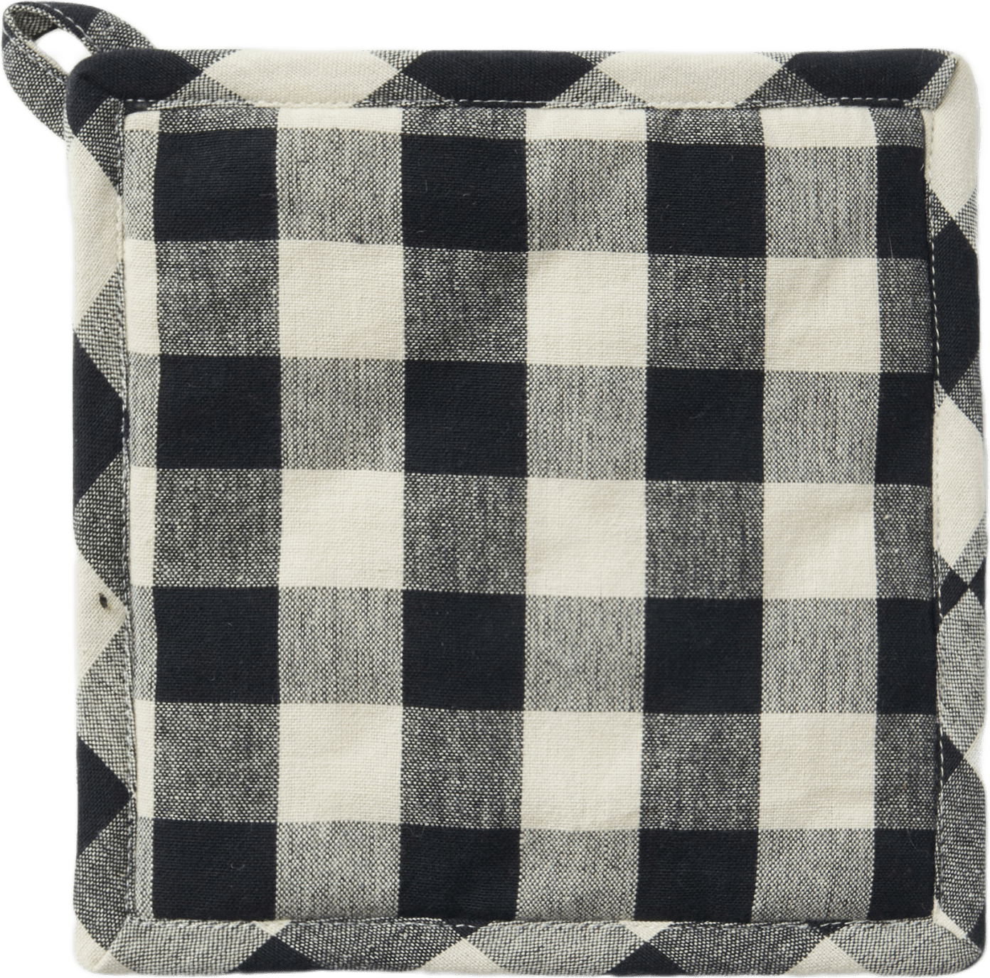 Grytlapp GINGHAM, från Åhléns Home, i färgen Black.