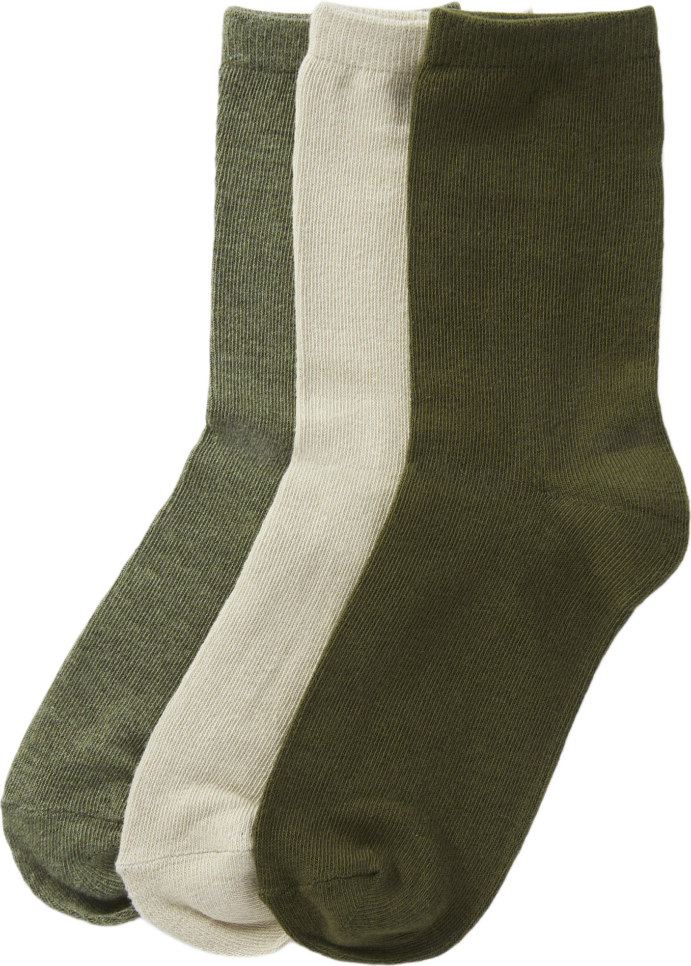 Enfärgade strumpor, 3-pack, från Å WOMAN, i färgen Green.