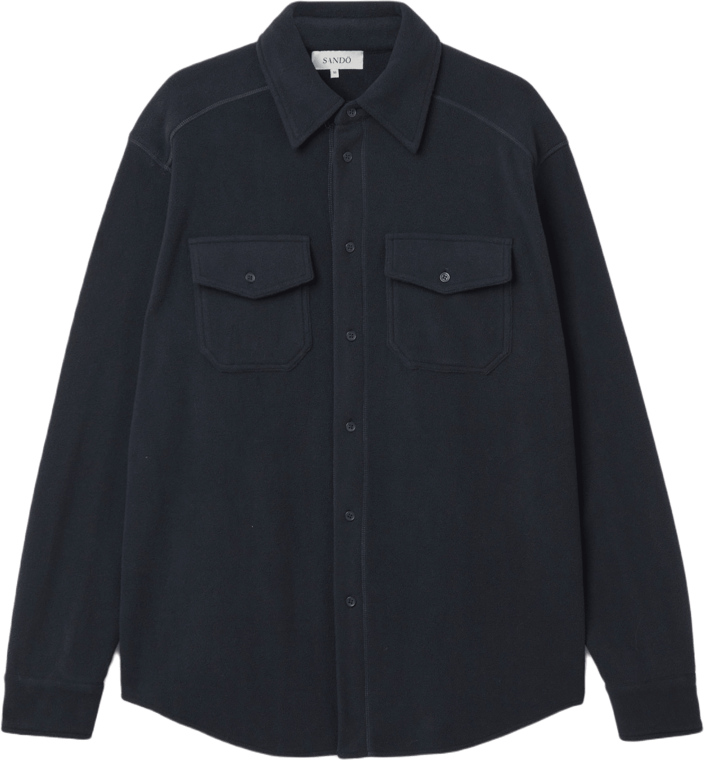 Overshirt i fleece RAMSEY, från SANDÖ, i färgen Navy.