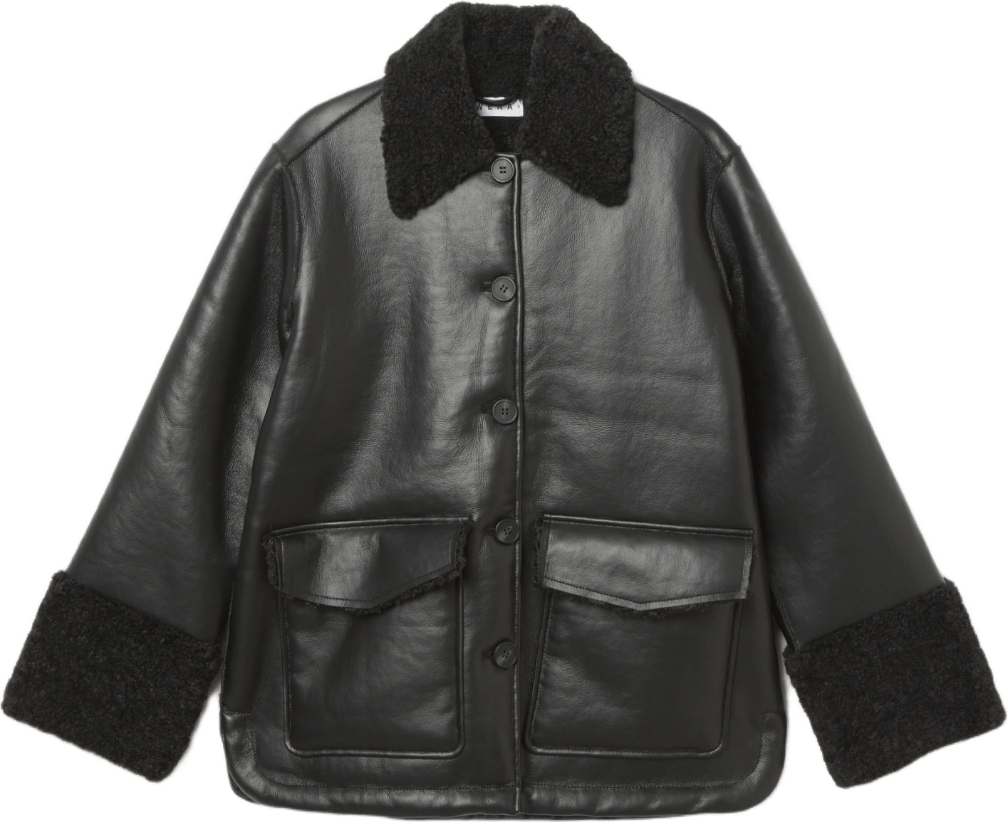 Jacka med pälskrage MEGAN, från Wera, i färgen Black.