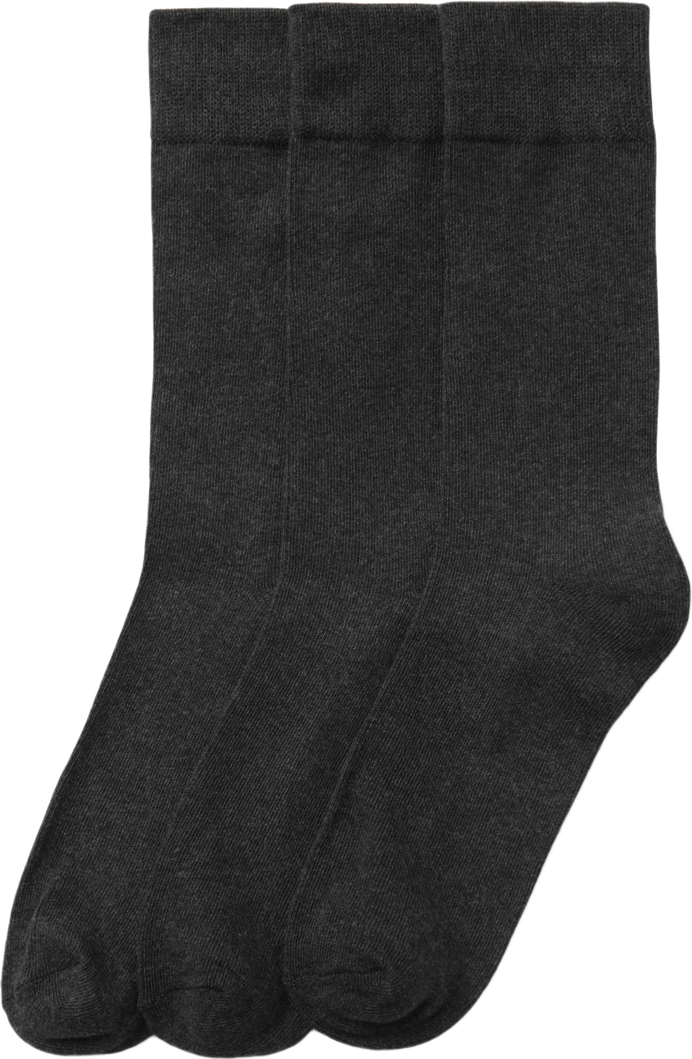 Enfärgade strumpor, 3-pack, från Å MAN, i färgen Dark Grey Melange.